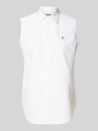 Polo Ralph Lauren Regular Fit Blusentop mit Logo-Stitching Weiss 2
