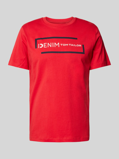 Tom Tailor Denim T-shirt z okrągłym dekoltem Czerwony 2