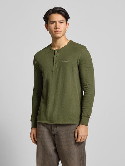 Tommy Jeans Regular fit shirt met lange mouwen van puur katoen Olijfgroen - 4