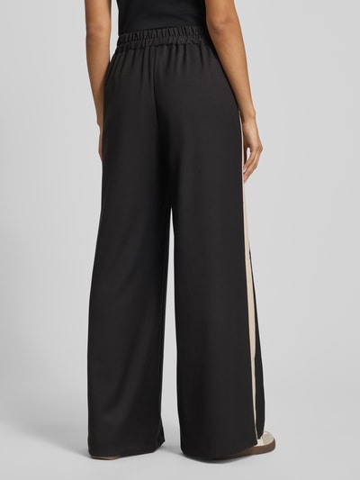 Rinascimento Stoffen broek met wijde pijpen en elastische band Zwart - 5