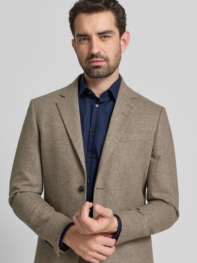 Jake*s Slim fit zakelijk overhemd van katoen met kentkraag Marineblauw - 3