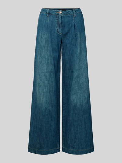 Luisa Cerano Wide Leg Jeans im Used-Look Hellblau 2