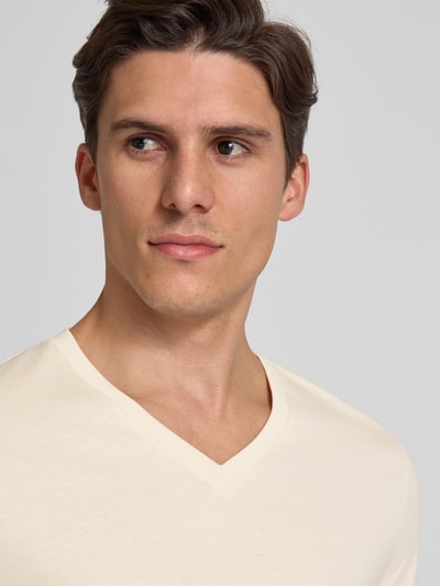 s.Oliver RED LABEL Regular Fit T-Shirt aus reiner Baumwolle Sand 3