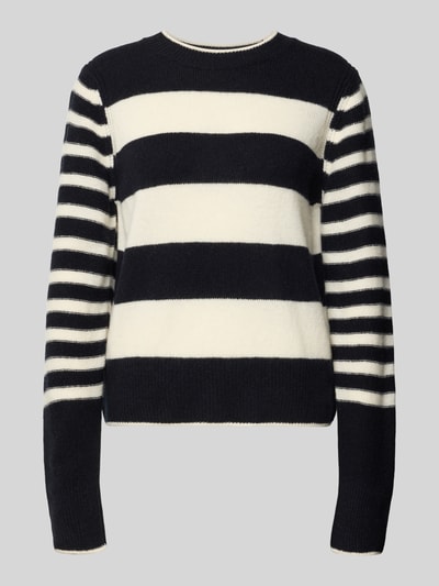 Marc O'Polo Regular fit gebreide pullover van zuivere scheerwol Marineblauw - 2