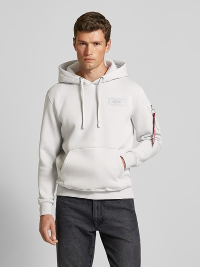 Alpha Industries Hoodie met labelpatch Lichtgrijs - 4