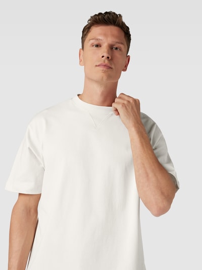 Tommy Hilfiger T-shirt z prążkowanym okrągłym dekoltem Złamany biały 3