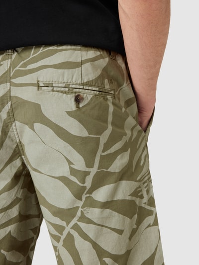 Marc O'Polo Shorts mit Allover-Muster Oliv 3