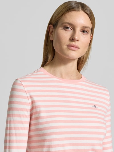GANT Longsleeve mit Label-Stitching Hellrosa 3