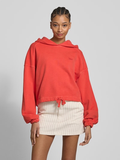 Tommy Jeans Oversized Hoodie aus reiner Baumwolle Hellrot 4