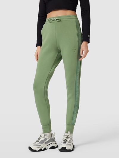 Guess Activewear Sweatpants met galonstrepen, model 'ALLIE' Rietgroen - 4