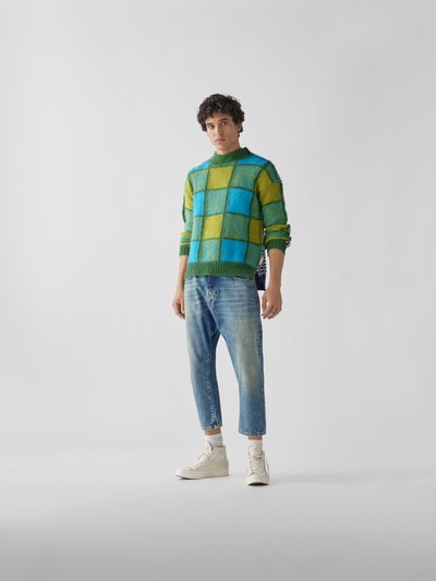 Marni Pullover im Patchwork-Look Gruen 1