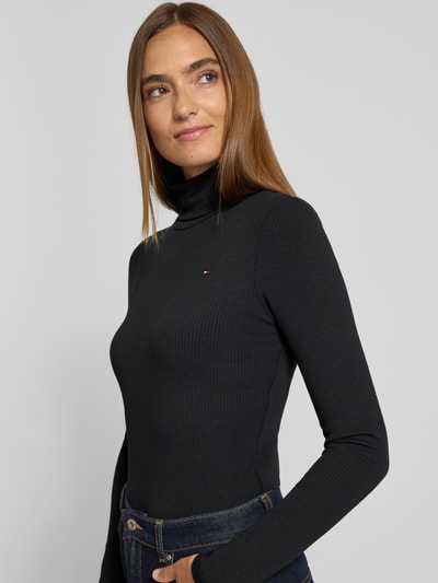 Tommy Hilfiger  Slim fit shirt met lange mouwen van viscosemix Zwart - 3