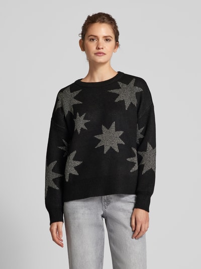 Only Comfort Fit Strickpullover mit Effektgarn-Muster Modell 'ROSIE' Black 4