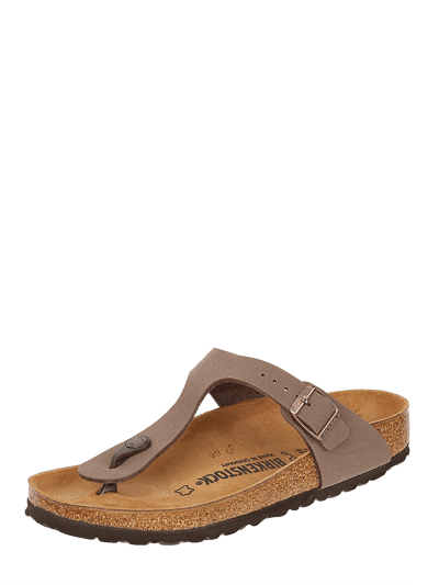 Birkenstock Sandalen met T-band van Birko-Flor Leem - 1