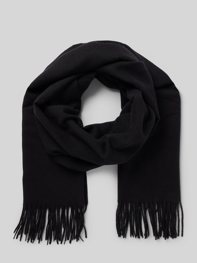 Pieces Schal mit Fransen Modell 'NOAH' Black 1