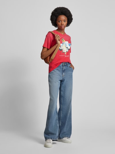 Polo Ralph Lauren T-Shirt mit Motiv- und Label-Print Modell 'TRUCK' Rot 1