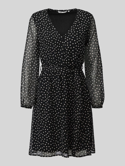 ONLY Tailliertes Blusenkleid mit Allover-Muster Modell 'CERA' Black 2