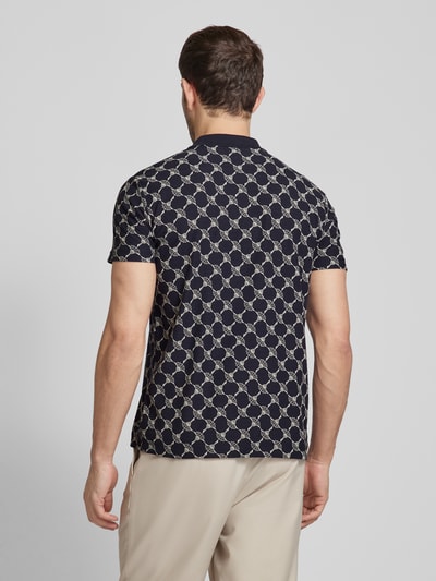 JOOP! Collection Koszulka polo o kroju regular fit z nadrukiem z logo na całej powierzchni model ‘Thilo’ Granatowy 5