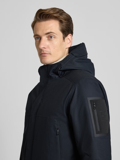 BOSS Green Regular fit parka van waterdicht materiaal, model 'HEXATECH' Marineblauw - 3
