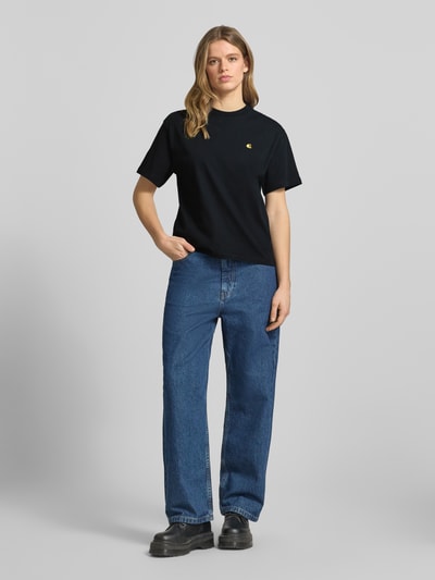 Carhartt Work In Progress T-Shirt mit Label-Stitching Black 1