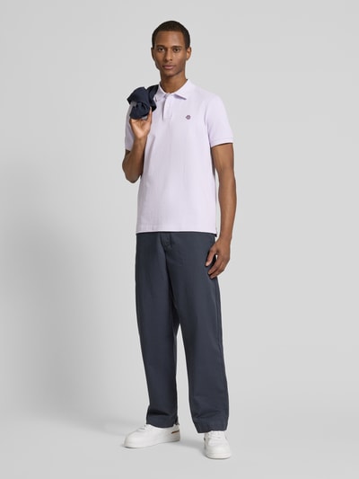 MCNEAL Regular Fit Poloshirt mit Knopfleiste und Label-Stitching Lila 1