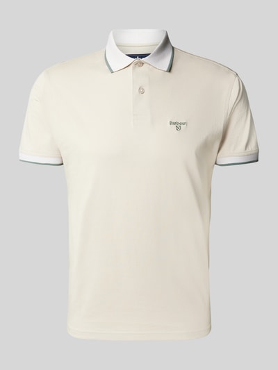 Barbour Slim Fit Poloshirt mit Label-Stitching Modell 'Consay' Sand 1