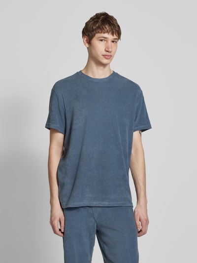 Only & Sons T-Shirt mit geripptem Rundhalsausschnitt Modell 'HELLAS' Jeansblau 4