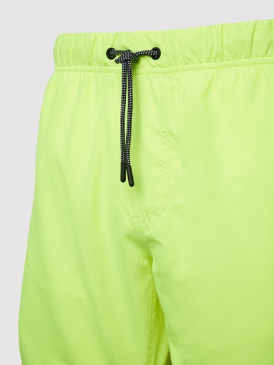 Shiwi Badehose mit Label-Patch Neon Gelb 2