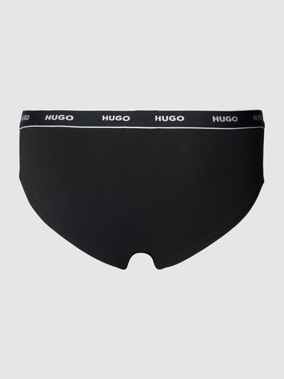 HUGO Slip met label in band, model 'CAROUSEL' Zwart - 3