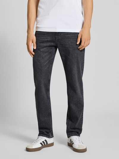 Tommy Jeans Slim fit straight leg jeans van katoenmix Donkergrijs - 4