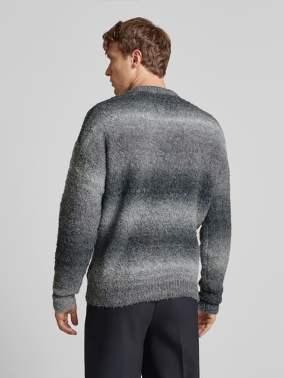 JAKE*S STUDIO MEN Gebreide pullover met extra brede schouders Antraciet - 5