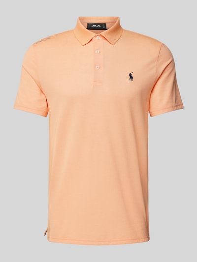 Polo Ralph Lauren Tailored Fit Poloshirt mit Label-Stitching Orange 2