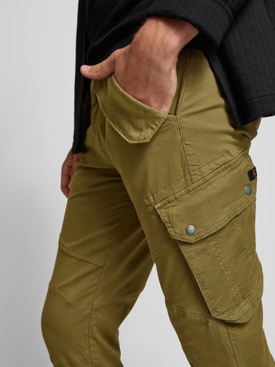 Alpha Industries Tapered fit cargobroek met klepzakken, model 'COMBAT PANT' Olijfgroen - 3