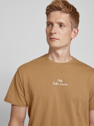 Polo Ralph Lauren Regular Fit T-Shirt mit Label-Stitching Camel 3