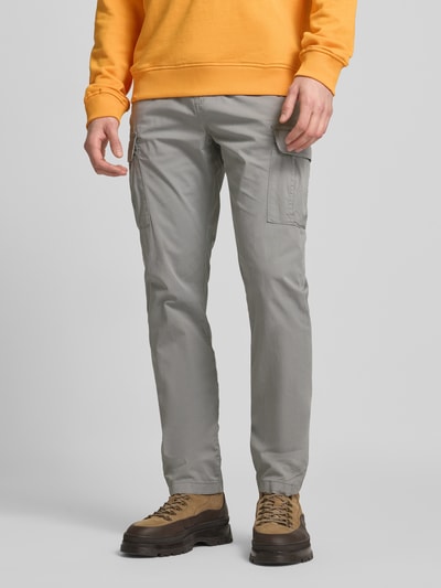 Napapijri Tapered fit cargobroek met steekzakken, model 'YASUNI SUM' Steengrijs - 4