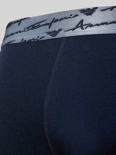 Emporio Armani Trunks mit elastischem Label-Bund im 2er-Pack Marine 2
