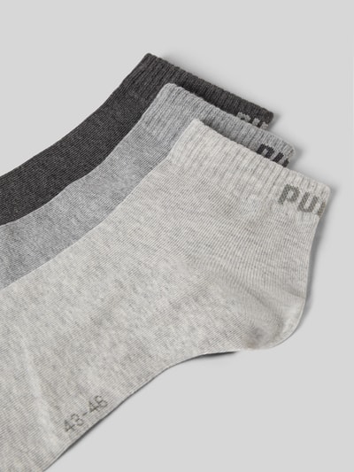 PUMA Skarpety do sneakersów z logo w zestawie 3 szt. Antracytowy 2