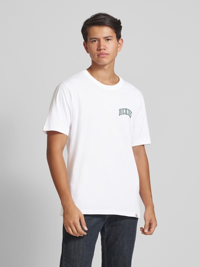 Dickies T-shirt met labelprint, model 'AITKIN' Wit - 4