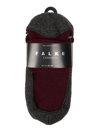 Falke Socken mit elastischem Rippenbündchen Modell 'COSYSHOES' Bordeaux 2