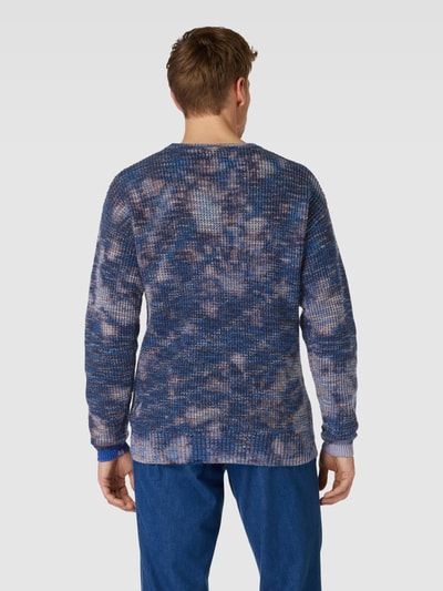 Scotch & Soda Sweter z dzianiny z efektem melanżu Ciemnoniebieski 5