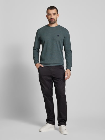 Tom Tailor Regular Fit Sweatshirt aus Baumwoll-Mix in Melange Rauchblau 1