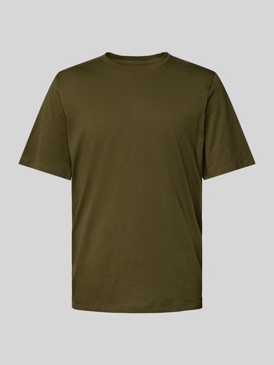 Jack & Jones T-shirt met labeldetail, model 'ORGANIC' Olijfgroen - 2