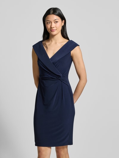 Lauren Ralph Lauren Cocktailkleid mit Knotendetail Modell 'LEONIDAS' Dunkelblau 4