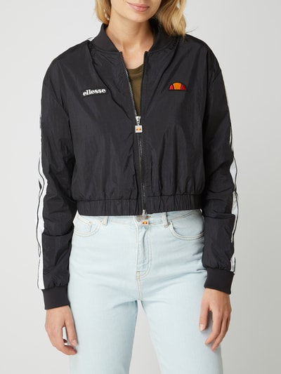 Ellesse Korte blouson met logo-applicaties, model 'Spitfire' Zwart - 4