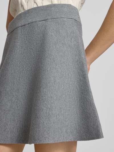 Review Minirock mit elastischem Bund Hellgrau Melange 3