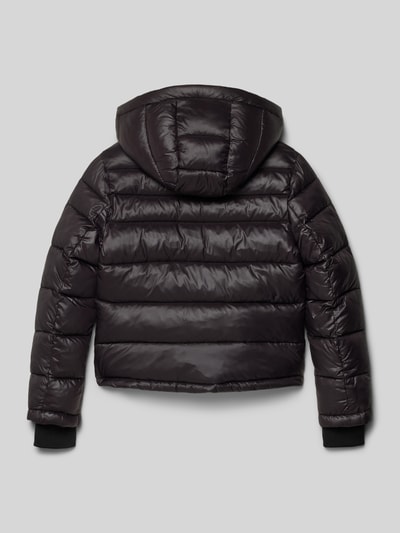 CARS JEANS Gewatteerd jack met capuchon, model 'Wolves' Zwart - 3