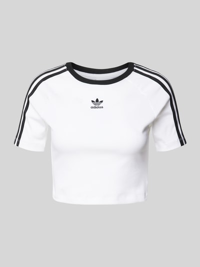 adidas Originals Kort T-shirt met labelstitching, model 'BABY' Wit - 2