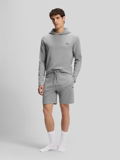 BOSS Regular Fit Sweatshorts aus Baumwoll-Mix Mittelgrau 1