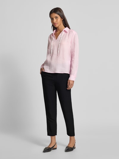 Marc Cain Spodnie materiałowe o kroju tapered fit z tunelem Czarny 1