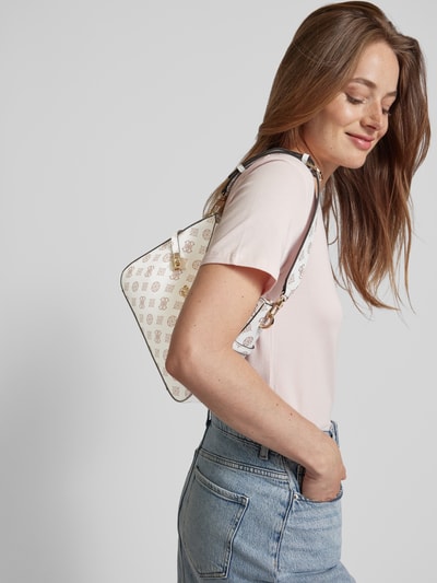 Guess Torba hobo z detalem z logo Biały 1